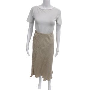 YFB Womens Beige Animal Print Long Straight Pencil Skirt Size S
